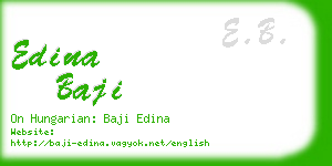 edina baji business card